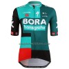 Completo Maglia + Pantaloncino con bretelle 2022 BORA-Hansgrohe Manica Corta Verde Nero Donna